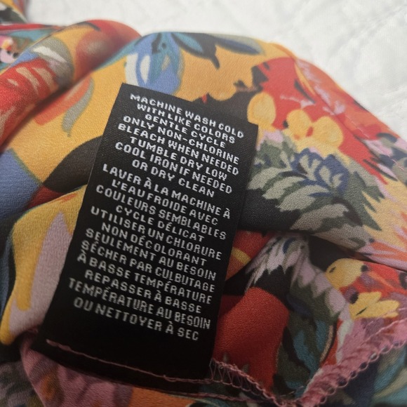 NWT Premise Floral Diamond Block Colorful Shirt Blouse Artsy Bold Art To Wear 2X - Picture 11 of 13